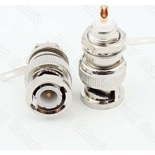 50pcs/lot BNC Male Connector Q9 Head Anti-welding Connector Copper Can Be Fixed To The Panel
