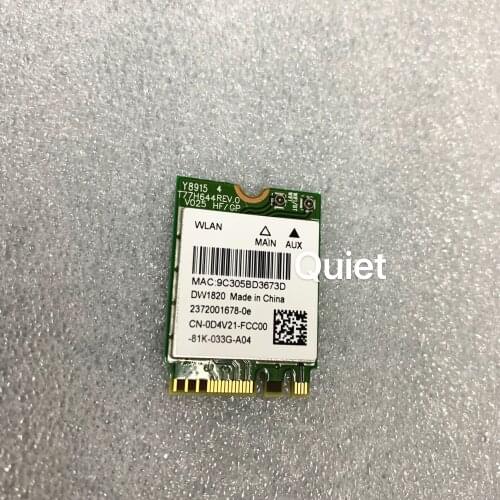 DW1820 NGFF AC wireless network card + 4.1 Bluetooth far exceeds 7260AC 7265AC