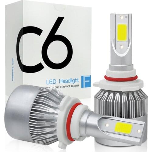C6 LED Lights H1 HB3 HB4 9004 9007 H13 H3 H11 H4 LED Headlight H7 LED Bulb Turbo Fog Car Lamp for Auto Motorcycle 6000K 55W 12V