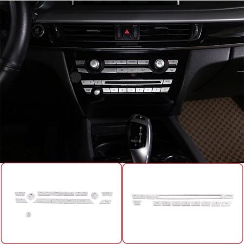 For BMW X5 F15 X6 F16 15-18 Aluminum Alloy Central Control CD Volume Control Shortcut button Decoration Patch Car Accessories