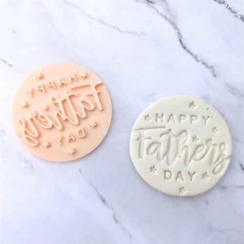 Happy Fathers Day Style 1 - Cookie Stamp Embosser 3D Custom Baking Tool