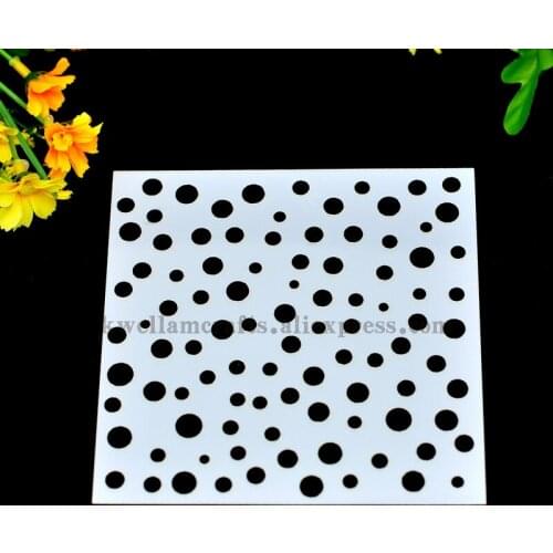 Scrapbooking tool card DIY album masking spray painted template drawing stencils laser cut templates Round Dot 80711156