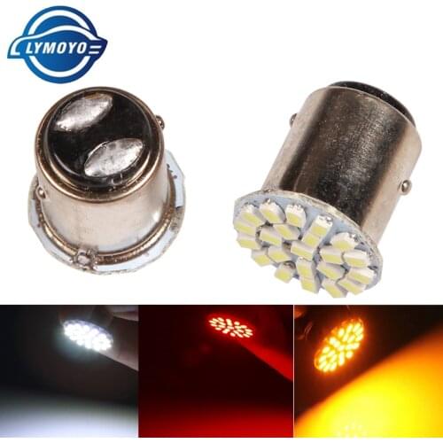 LYMOYO 100 car led P21/5w s25 bay15d 1156 1157 22led 22smd turn signals light bulb lamp white Car Lamp Brake Tail Parking Light
