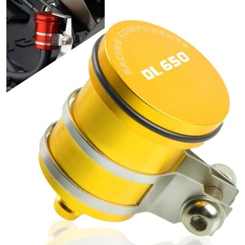 Motorcycle Rear Brake Fluid Reservoir Clutch Tank Oil Cup for Suzuki V-Strom 650 DL650 Vstorm 2012 2013 2014 2015 2016 2017 2018