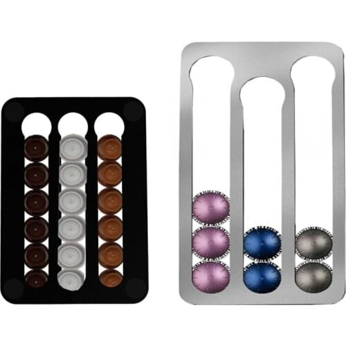 Metal Coffee Pods Holder Aluminum Mirro-Plating Stand Coffee Capsule Storage Rack Nespresso Coffee Capsulas Stand For Nespresso