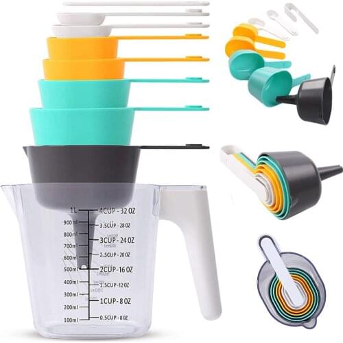 9pcs Measuring Cups And Spoons Kit Bakery Tools Set Measuring Scoop Spoon Kitchen Gadgets Baking Utensil Cooking Accessories