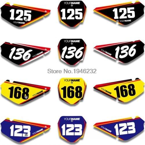 NICECNC Custom Number Plate Background Graphics Sticker & Decal For Suzuki RM85 2002 - 2015 2004 2006 2008 2010 2012 2014 RM 85