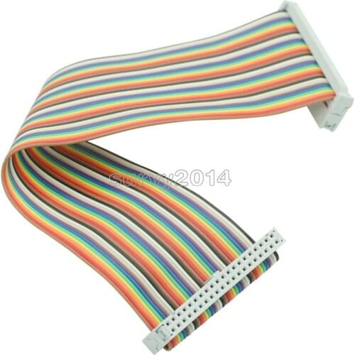 Newest 20cm 40 PIN 40PIN Way GPIO Rainbow Ribbon Cable For Raspberry Pi Model B / Model B