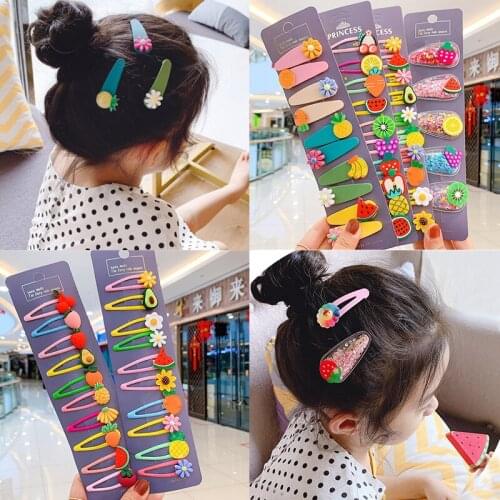 New Girls Cute Cartoon Fruit Hair Clips Kids Lovely Hairpins Headband Barrettes Duckbill BB Clip Fashion Hair Accessories