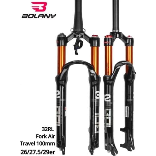 Magnesium Alloy Mountain bike front fork MTB Bicycle Fork Supension Air 26/27.5/ 29er Inch Mountain Bike 32 RL100mm Fork For