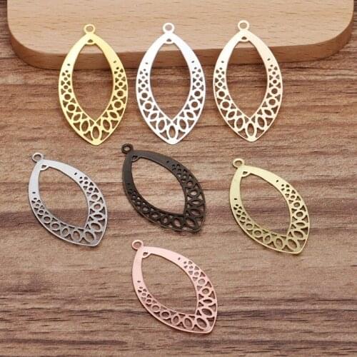 20 PCS 20x37mm Gold Silver Plated Water Drop Pendant For Earrings Hand Made Accessories DIY Jewelry Finding