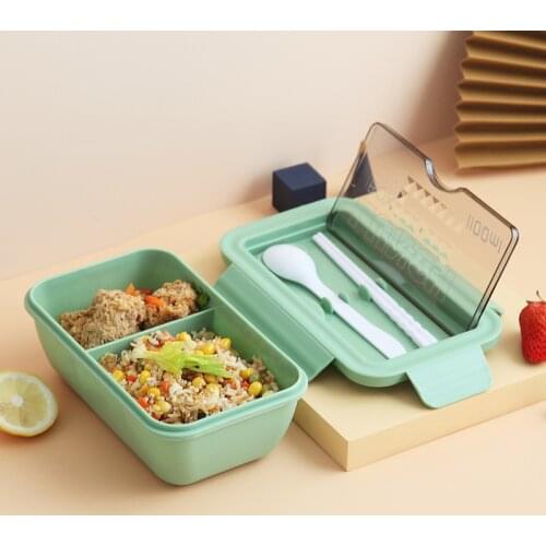 1100ml Portable Lunch Box Microwave Food Container Bento Box Healthy Leakproof Lunchbox Plastic Food Containers With Tableware