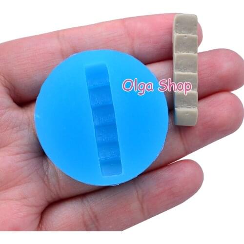 PYL172 34.1mm x 7.1mm Stairs Silicone Mold Fondant Cake Decoration Candy Resin Clay Earrings Necklace Craft Soap Candle