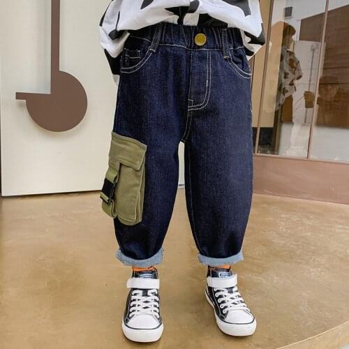 Splicing Spring Autumn Casual Pants Boys Kids Trousers Children Clothing Teenagers Sport In Stock High Quality