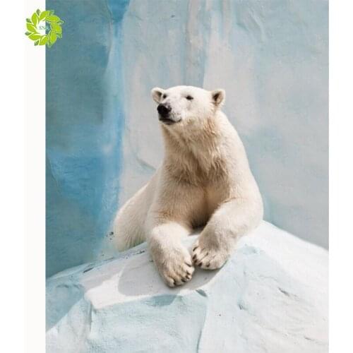 SNA Diamond Painting Bear Full Drill Square Round Diamond Embroidery Animals Mosaic Rhinestone Pictures Christmas Gift