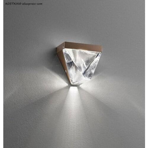 Modern Gold/Black Metal Crystal LED Wall Lamp Bedside Stair Bathroom Wall Sconce Night Atmosphere Wall light Surface Mount