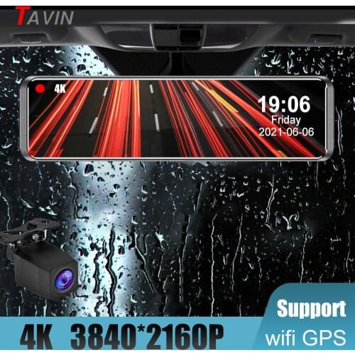 TAVIN D256 Car DVR Camera 4K&1080P Video Recorder WIFI Speed N GPS Dashcam Dash Cam Car registrar Spuer Night Vision