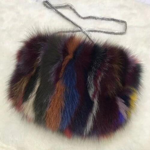 Real Fox Fur Women hand Warmer For 2018 Winter New Arrival Ladies Genuine Fur Hand Warmers Can used As Hand Bag