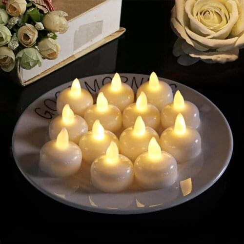 Vintage 12Pcs/Set Useful Battery Operated Flameless Candle Multi-color Tea Light LED for Home