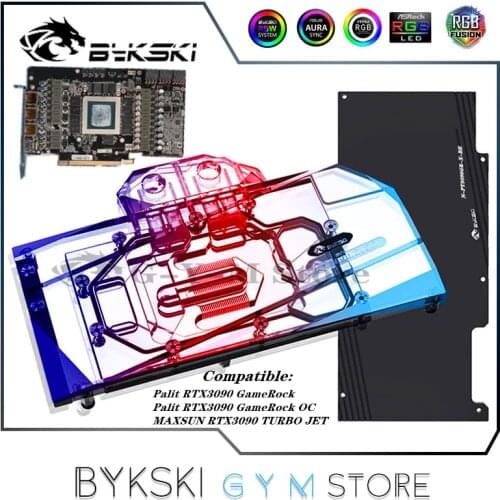 Bykski GPU Water Block For Palit GeForce RTX 3090 3080 Game Rock OC Graphic Card,VGA Radiator, Liquid Cooler System N-PT3090GR-X