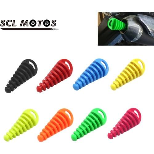 SCL MOTOS PVC Air-bleeder Plug Exhaust Silencer Muffler Tailpipe Plug Protector For Motorbike Dirt Bike Exhaust Pipe