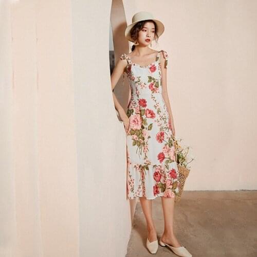 Fashion women new arrival comfortable temperament elegant cute backless formal dress vintage party sexy beach trumpet dress