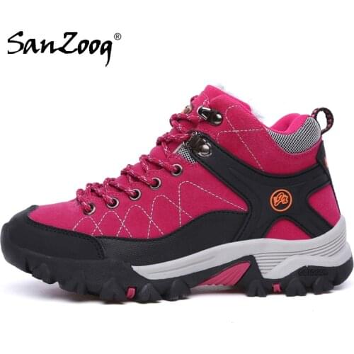 Winter Women Ankle Outdoor Hiking Shoes Men Snow Boots Trekking Mountain Mountaineering Trail Walking Botas Senderismo Mujer