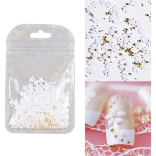 1Pack Nail Flower Jewelry Resin Flower 3D Nails Accessoires Nail Art Flower Creative Decorative Small Foral Manicure Decoration