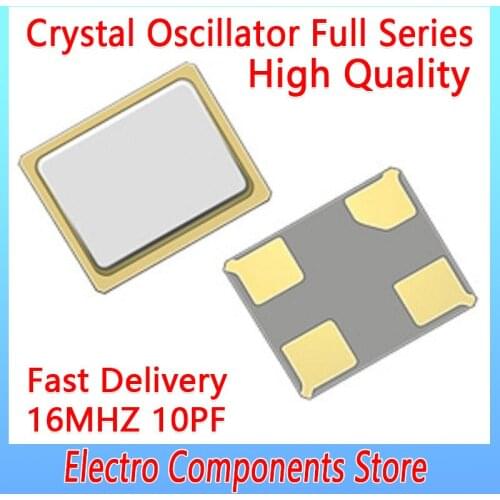 10PCS/Lot 4Pin 2520 2.5*2.0mm Passive Patch SMD Crystal Quartz Resonator 16.000mhz 16MHz 16M Crystal Oscillator 10PF ±10PPM