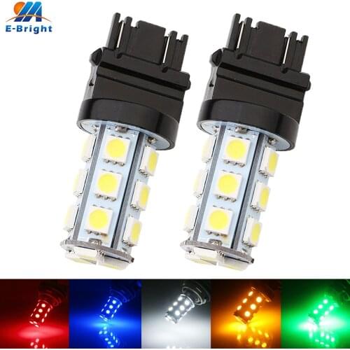 DC12V 2X 3157 T25 T-25 18 SMD 5050 LED Turn Reverse Signal Bulb Lamp Car Light White Red Yellow Green Amber 216Lm Mix colors