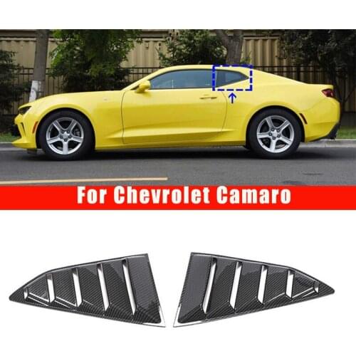 For Chevrolet Camaro 2016-2020 Accessories Carbon Fiber Rear Window Spoiler Triangle Hanlde Bowl Cover Trim Sticker