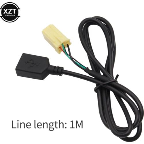 Car 100cm MINI-ISO 6Pin Connector Plug To USB Adapter Cable ForAlfa Romeo 159 2007 Onwards ForFiat Grande Punto 2007 Onwards