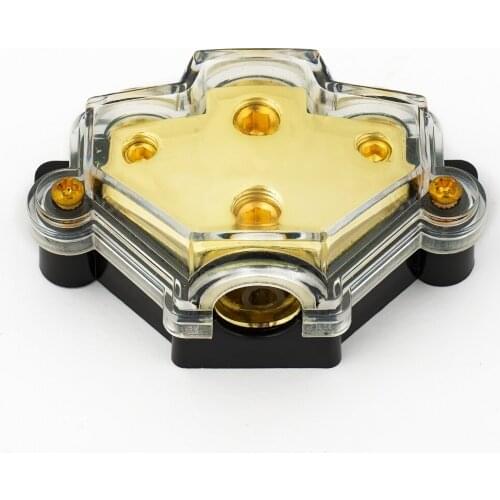 Car audio power cord splitter seat ground wire negative one minute to three car splitter 1 in 2GA 2 out 8GA