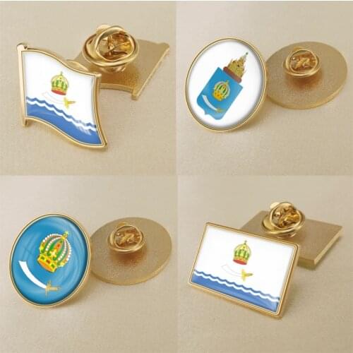 Coat of arms of Astrakhan Oblast/Astrakhan Flag Lapel Pins/Broochs/Badges