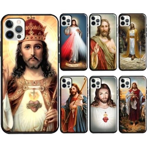 Jesus Christ God bless you Case For iPhone X XR XS Max 7 8 Plus SE 2020 12 Mini 11 Pro Max Soft Phone Cover Coque