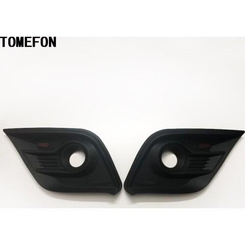 TOMEFON For TOYOTA HILUX REVO 2015 2016 2017 Black Front Fog Lamp Cover Exterior Styling Accessories