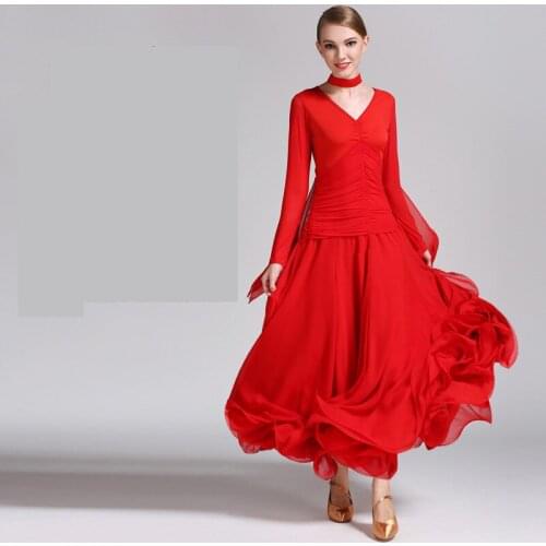 2019 black Ballroom Competition Dress Modern Waltz Tango/Latin Dance Dress/Flamenco Dance Dress