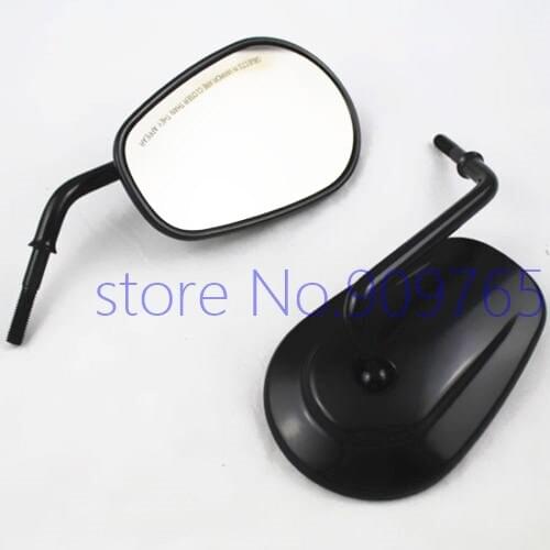 Black Metal MIRRORS For Harley Sportster Dyna Softail Electra Glide Road King Street Glide Roadster XLX 61 XR750