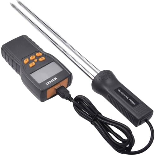 Digital LCD Soil Moisture Tester Humidity Test Meter For Crops Grain Moisture Temperature 2%~30% Humidity Tester Measure Tools