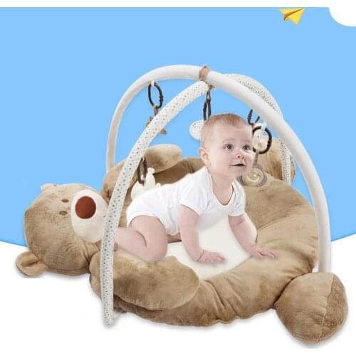 Baby play mat baby cloth fitness rack crawling game mat puzzle toy baby soft sleeping mat and hanging toy