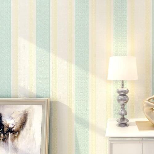 European Style Vertical Striped Damask 3D Embossed Non-woven Wallpaper Rolls for Bedroom Living Room Papel De Parede Waterproof