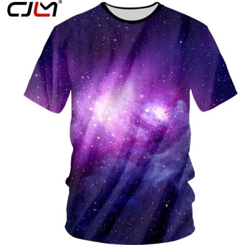CJLM Mens Casual Tshirts Cool Print Galaxy Space 3d T-shirt Homme Bodybuilding Fitness Undershirts O Neck Tee Shirts Unisex 6XL