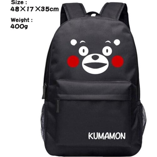 IVYYE Kumamon Fashion Canvas Backpacks Rucksacks Cartoon School Backpack Casual Bags travel Knapsack Unisex New