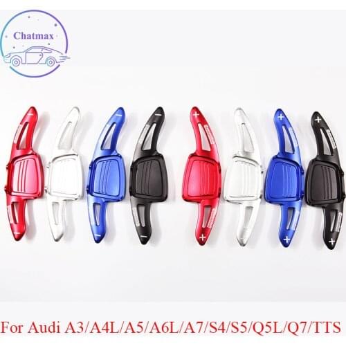 DSG For Audi A3/A4L/A5/A6L/A7/S4/S5/Q2/Q5L/Q7/TTS Aluminum Alloy Steering Wheel Shift Paddle Shifters Extension Interior