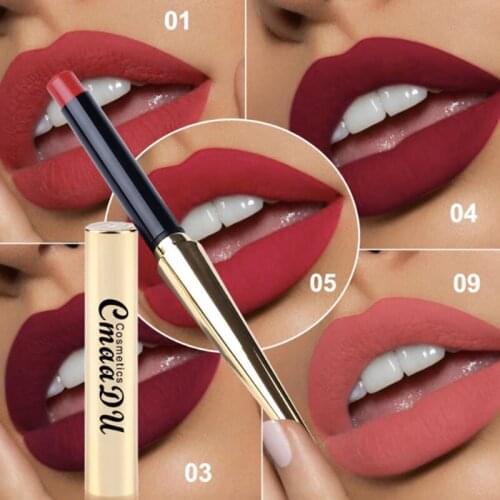 Matt Lipstik Lip Liner Stain Pencil Liptint Barra Lapiz De Labios Hidratante Rouge A Levres Błyszczyk Do Ust Szminki Pomadka