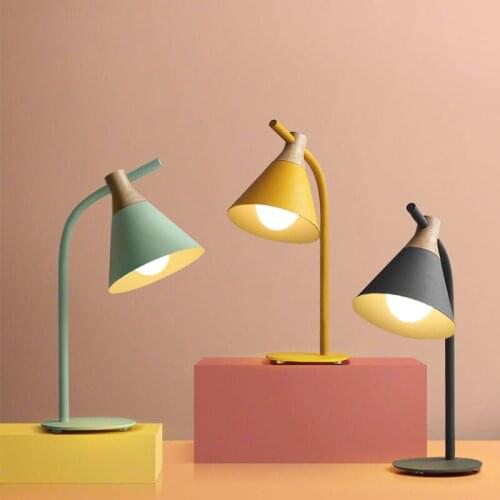 Nordic Simple Led Table Lamps for Living Room Bedside Lamp Pink Stand Light Fixtures Study Reading Desk Lights Home Art Decor