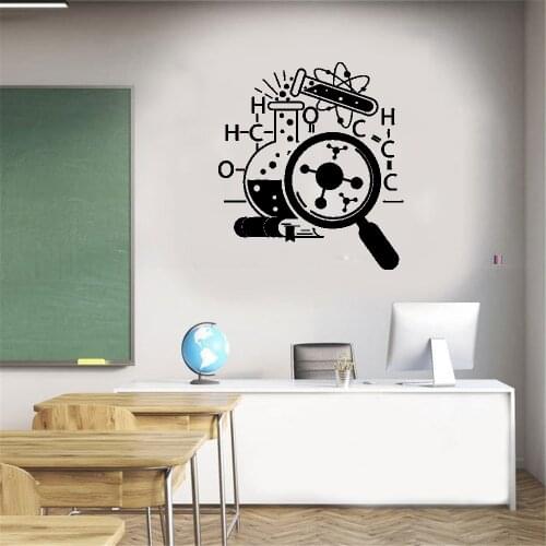 Science Chemistry Wall Decal Scientist Quote Words Lettering Wall Sticker Home Decor For Teen Bedroom Arts Vinyl DW7025