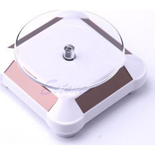 2021 New Solar Showcase 360 Rotating Turntable Jewelry Watch Ring Phone Display Stand