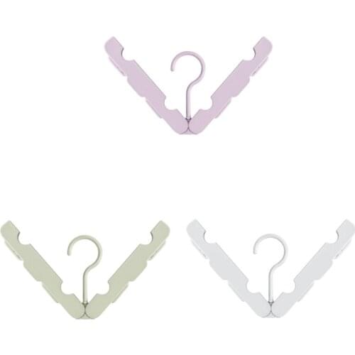 68UE Nordic Style Portable Mini Folding Clothes Hanger with Socks Holder Clips Non-Slip Windproof Shirt Drying Rack Outdoor