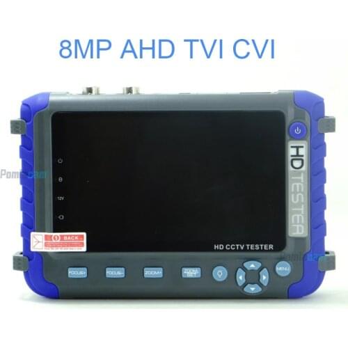 Professional CCTV Security Testing Tool IV8C 5 Inch TFT LCD 5MP AHD TVI 4MP CVI CVBS CCTV Camera Tester Monitor Support PTZ UTP